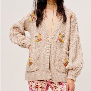 For Love & Lemons Chunky Floral Cardigan